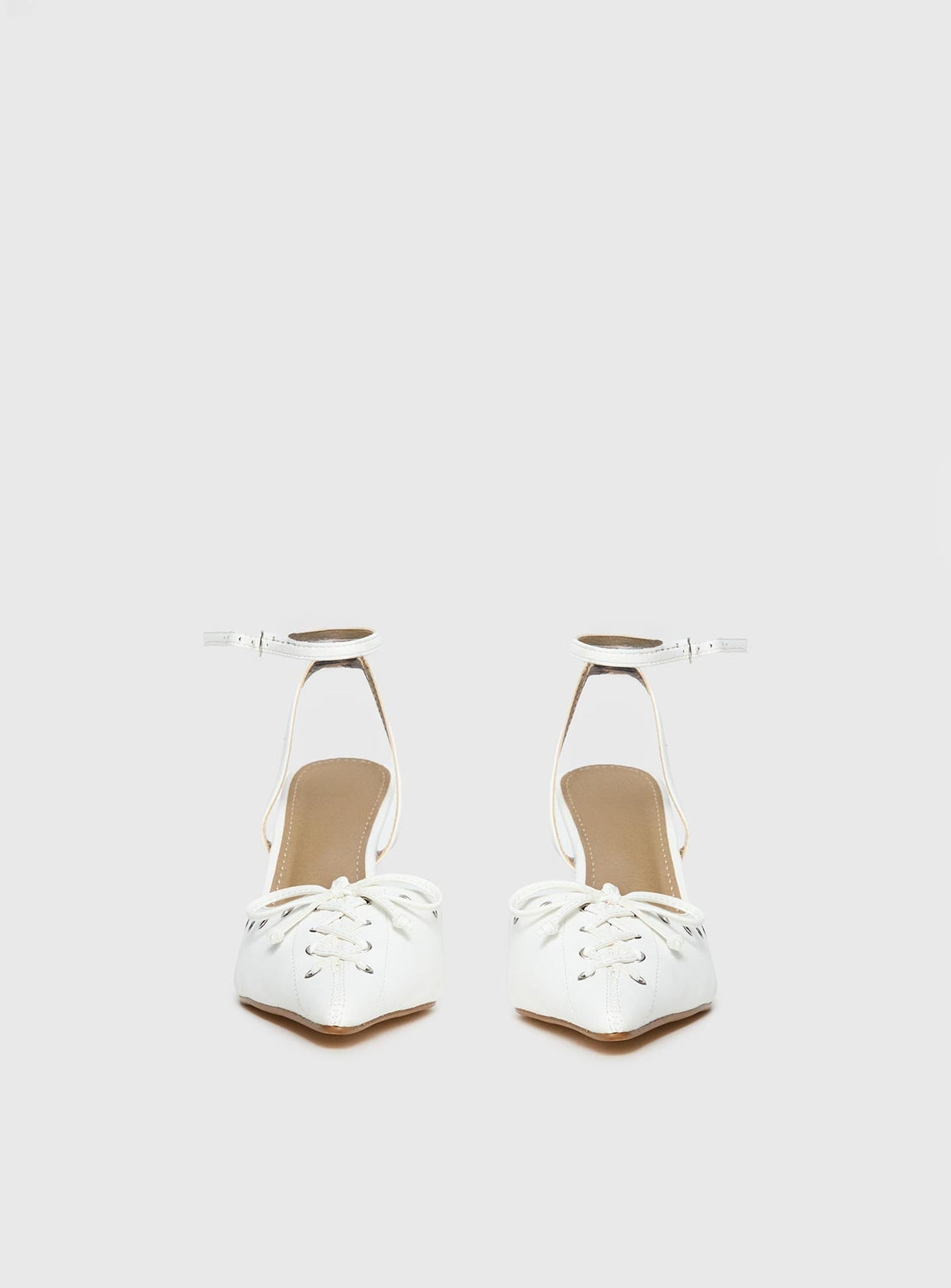 Nilah Pointed Toe Heels White