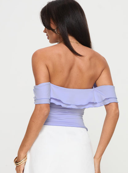 Flutter & Frills Top Lilac