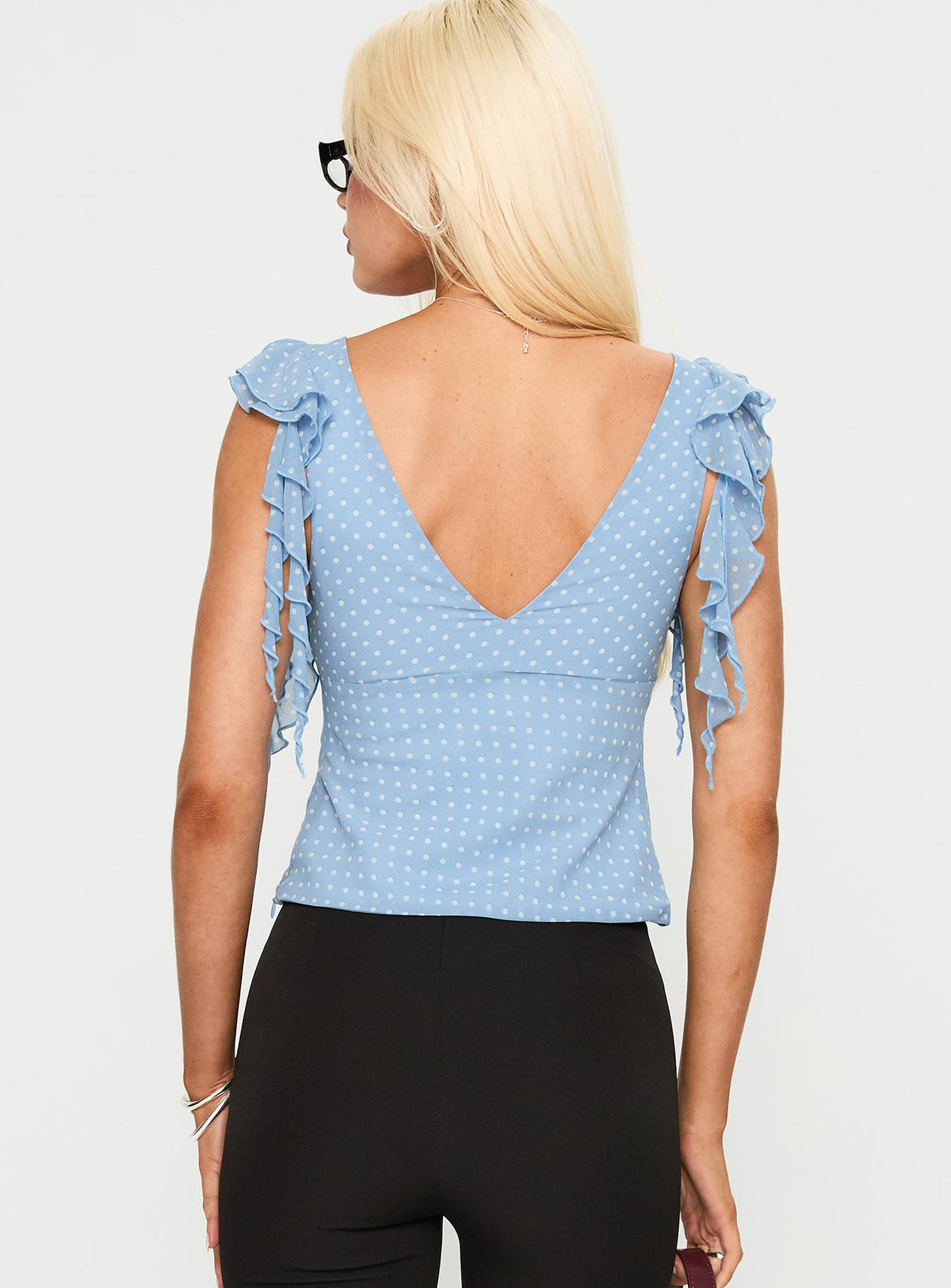 Miztry Top Blue Polka