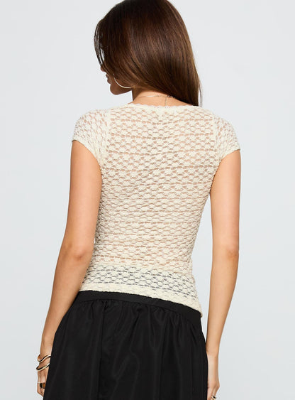 Parasol Textured Top Cream