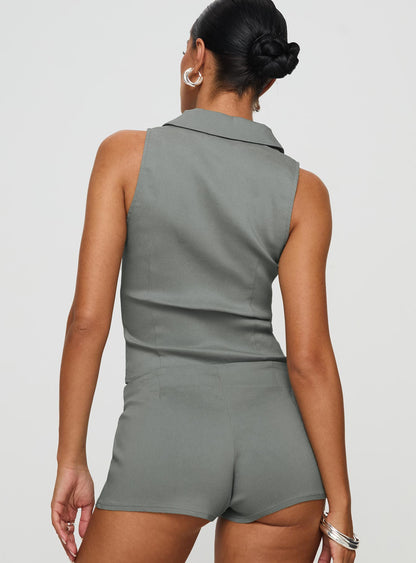 Janae Vest Top Grey