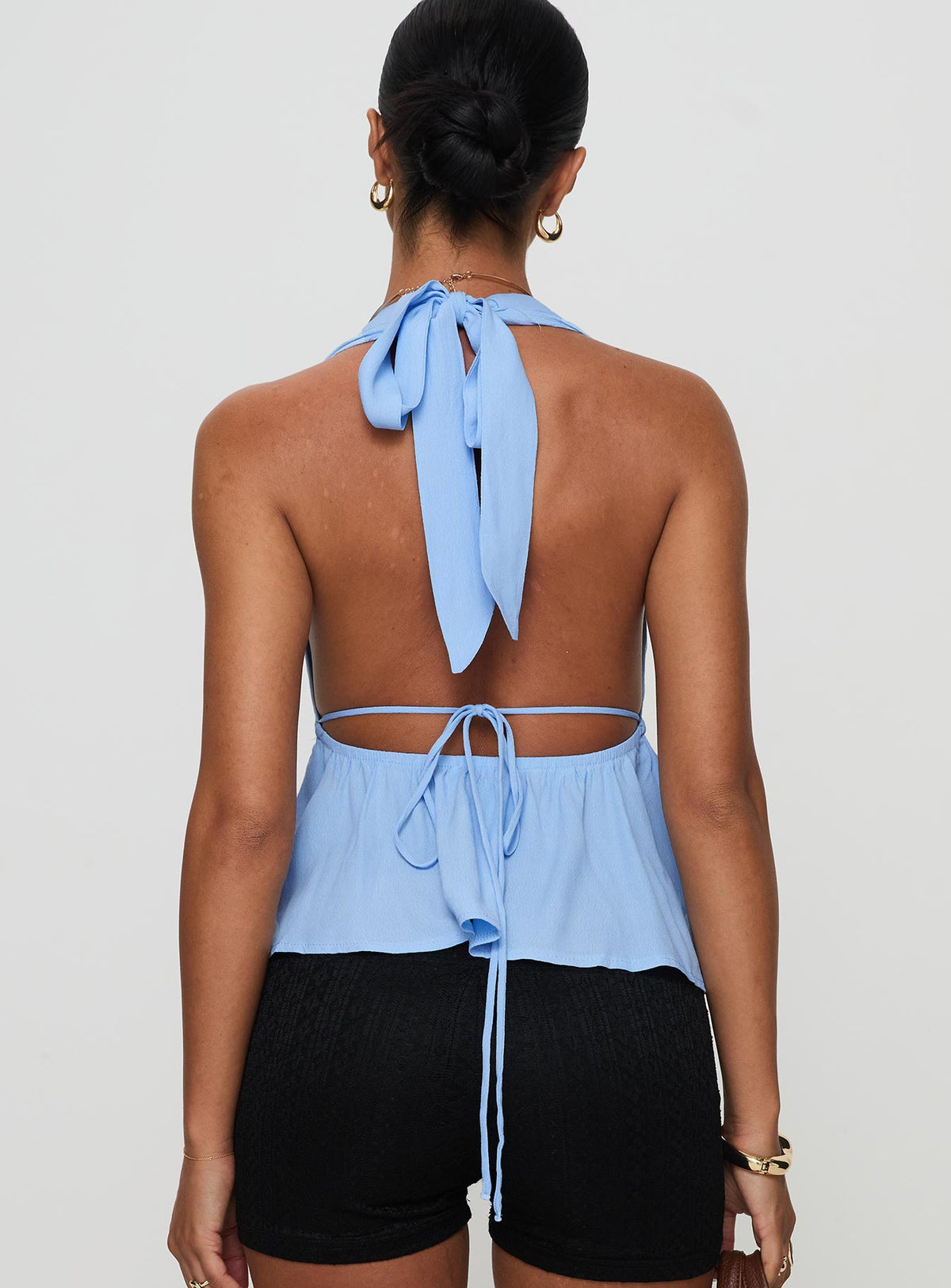 Saddler Halter Top Blue