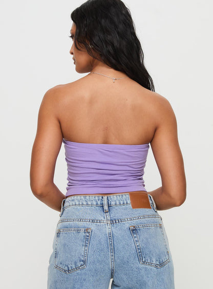 Goddess Energy Strapless Top Purple