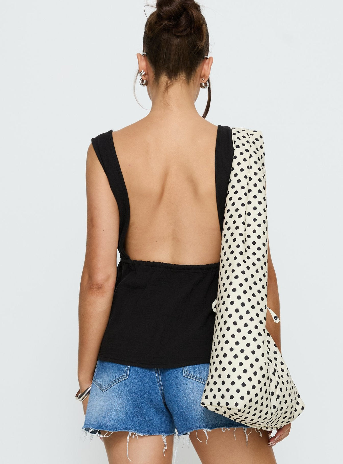 Dianna Babydoll Cami Top Black