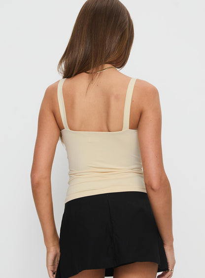 Katee Lace Trim Top Cream