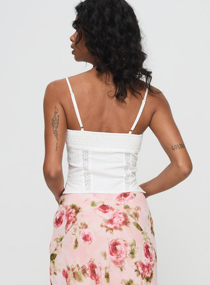 Rusha Cami Top White