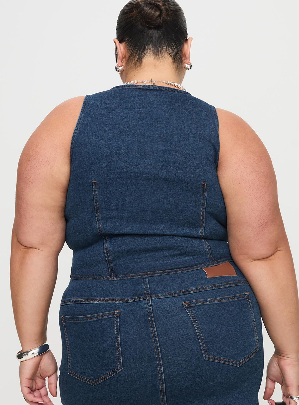 Edenette Top Mid Blue Wash Curve