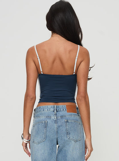 Maidenwell Contrast Top Blue