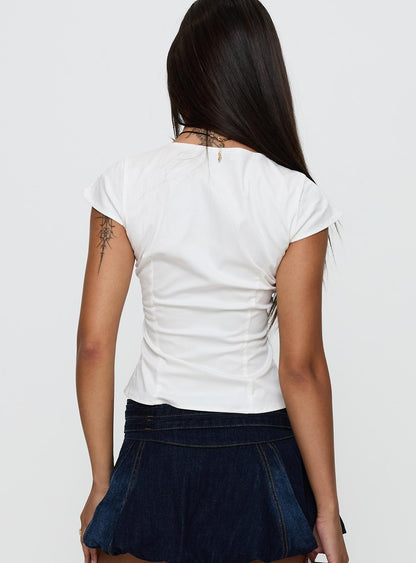 Indulgence Corset Top White