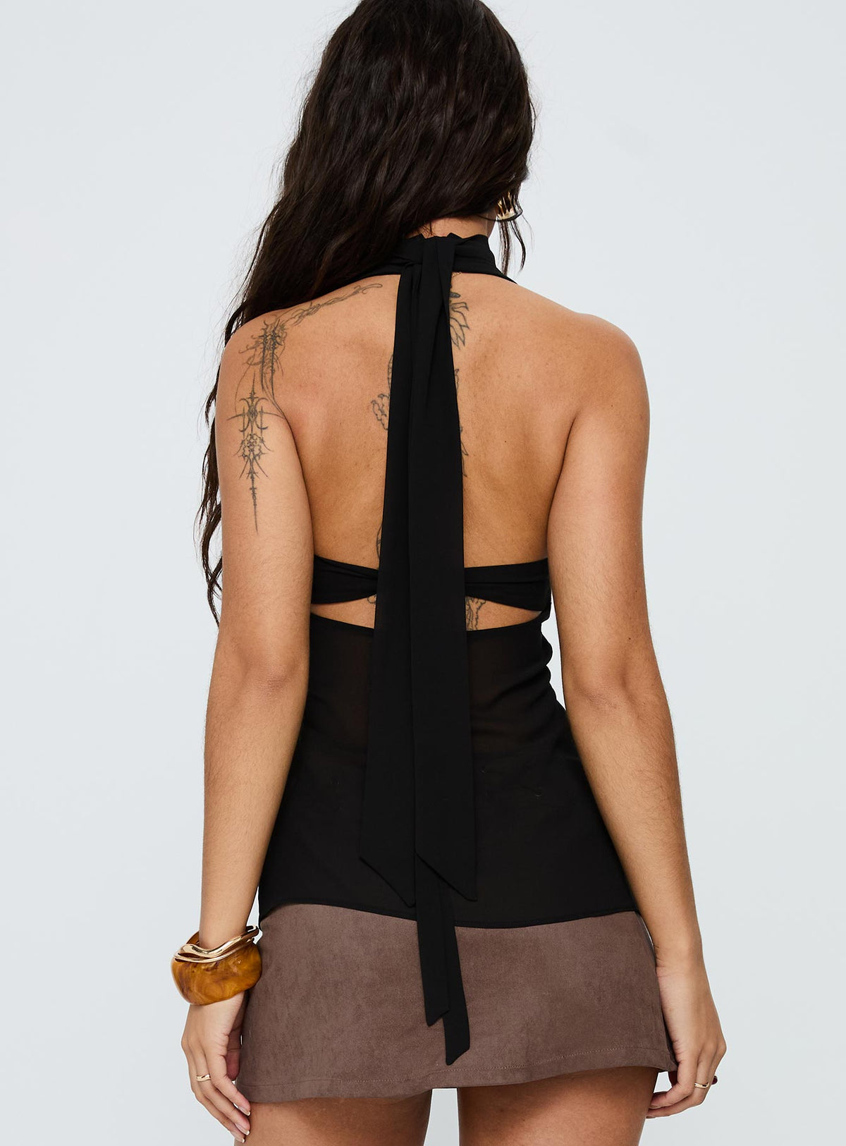 Scarface Tie Top Black