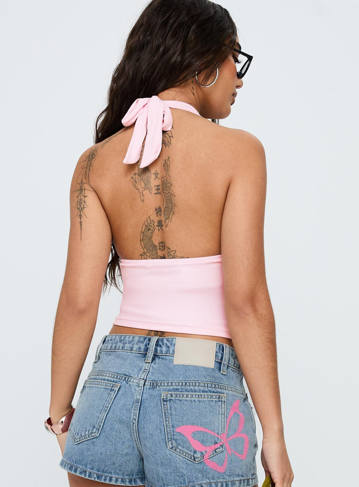 Whimsy Halter Top Pink