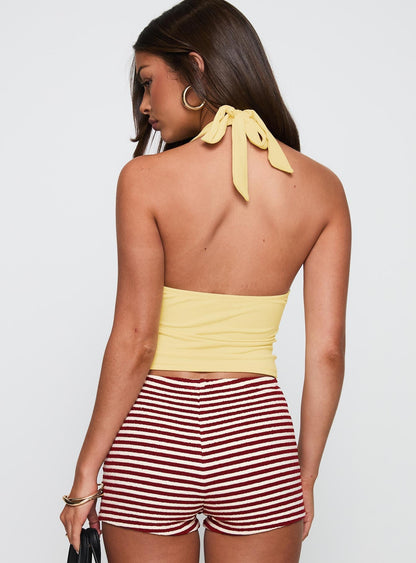 Whimsy Halter Top Lemon