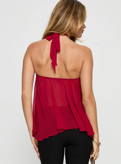Zoanne Chiffon Layered Top Guava