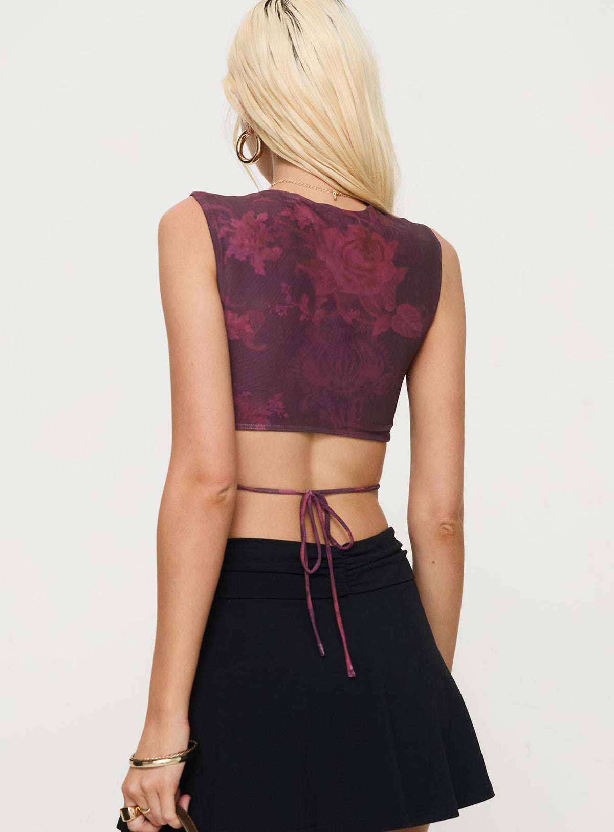 Uzo Top Red Floral