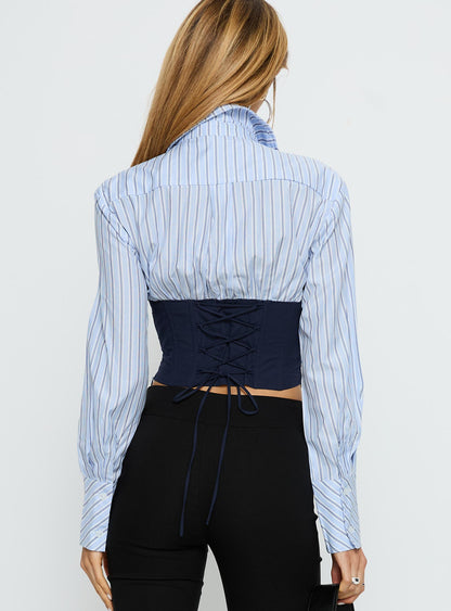 Darvell Corset Shirt Blue