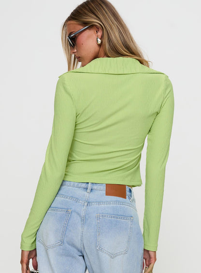 Echoes Long Sleeve Top Green