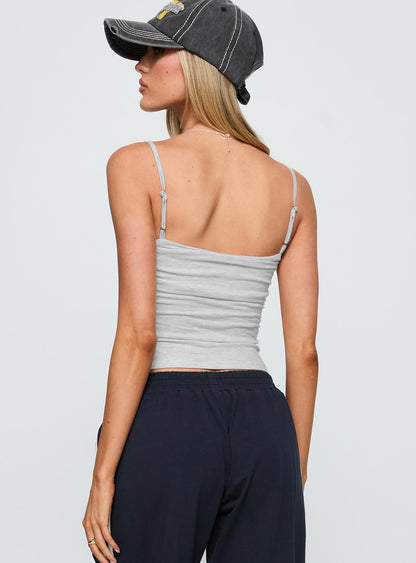 Race My Mind Top Grey Marle