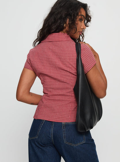 Cottesloe Blouse Top Red Check