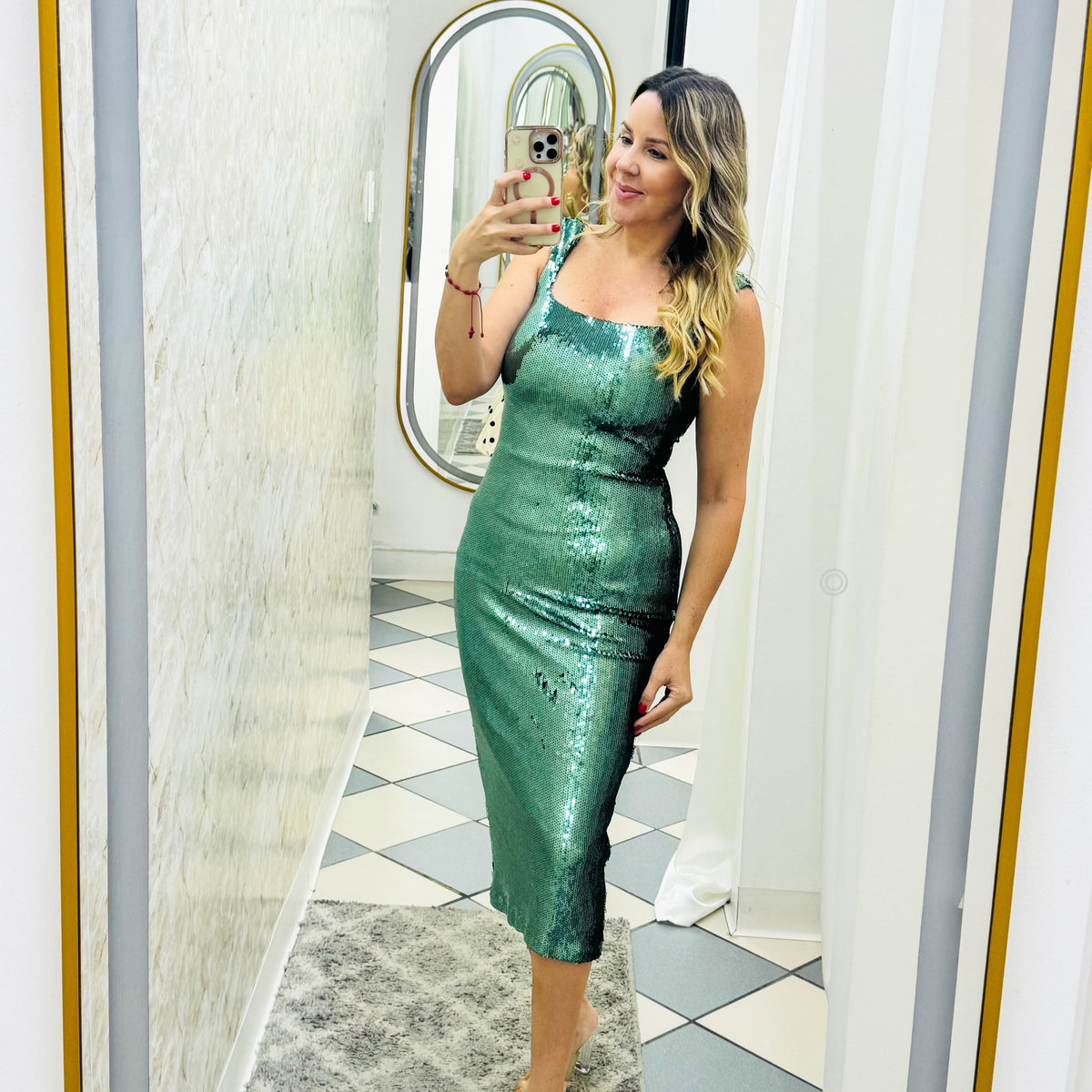 Sequin Midi Dress