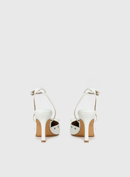Nilah Pointed Toe Heels White