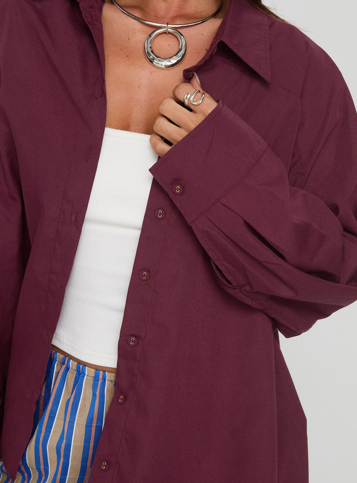 Nereida Long Sleeve Shirt Plum