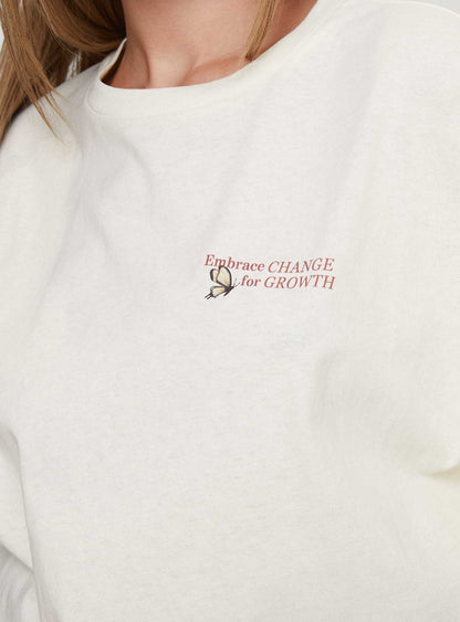 Princess Polly x Butterfly Foundation Charity Merch Oversized Tee Cream
