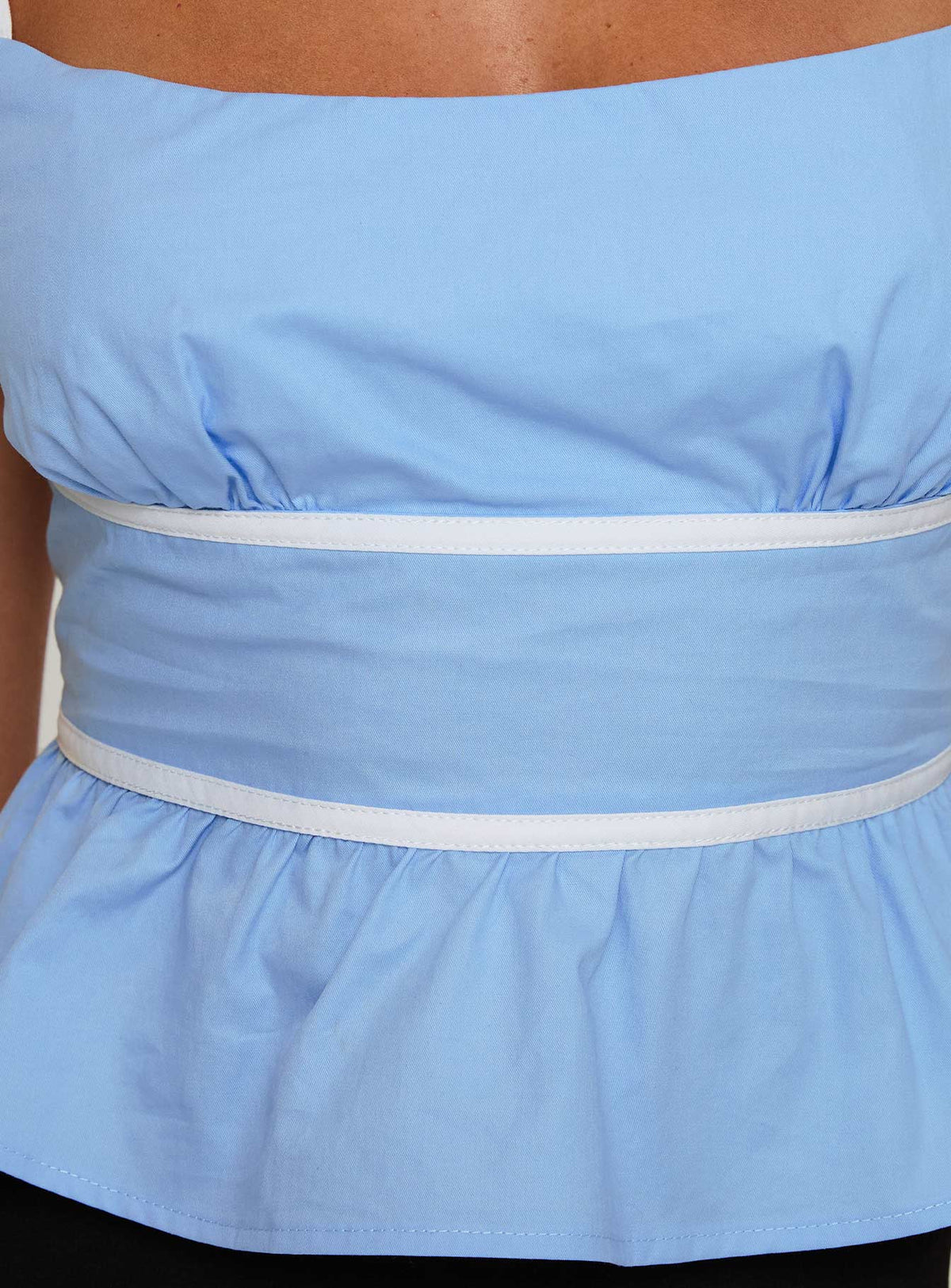 Daxon Top Blue / White