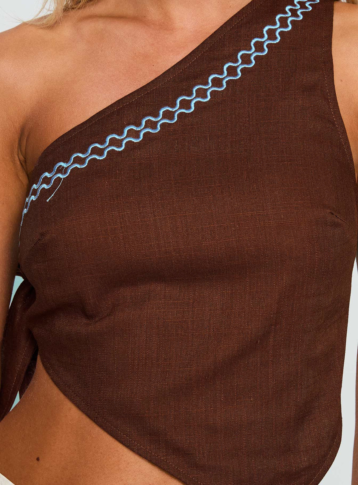 Frankle Top Chocolate / Blue