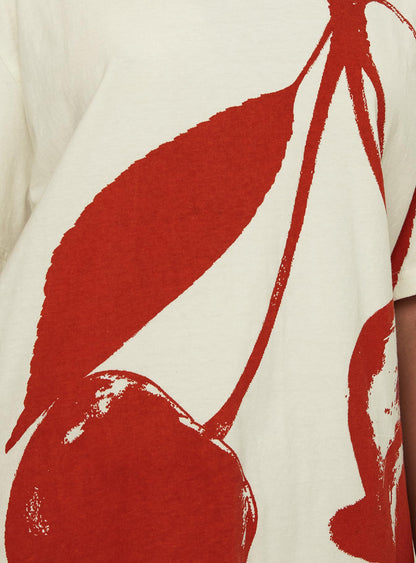 Cherrie Amore Oversized Tee White