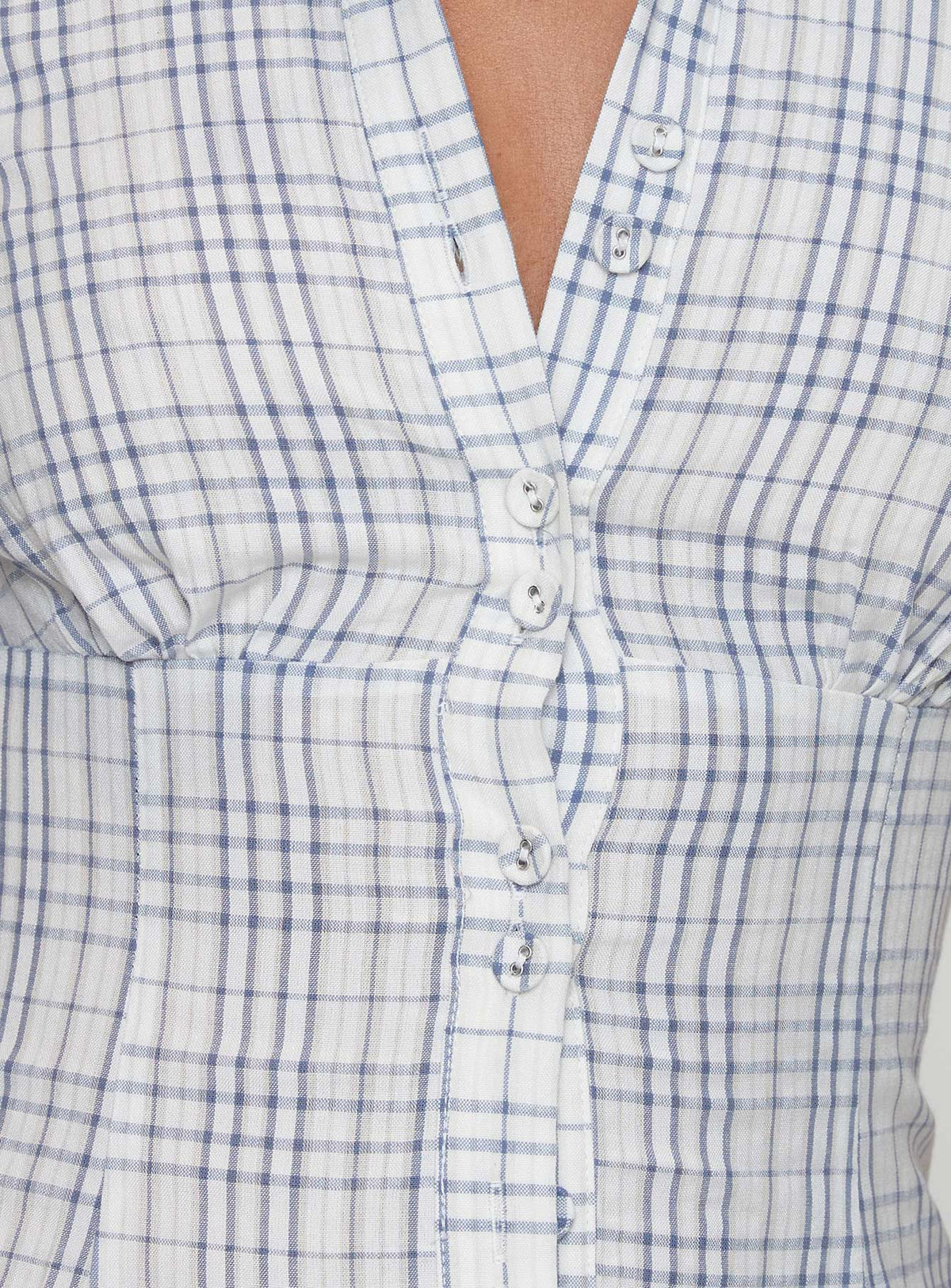 Cottesloe Blouse Top Blue Check