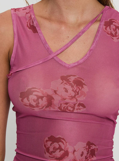 Dangelio Mesh Top Pink