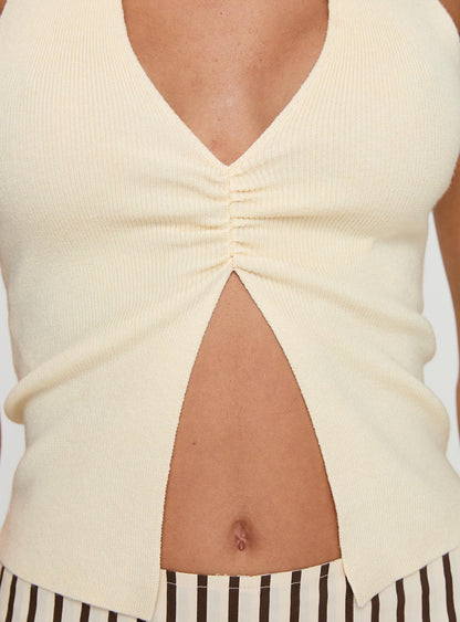 Kingley Halter Top Cream