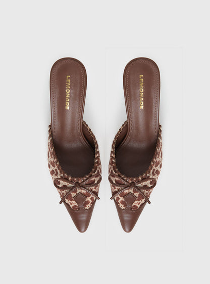 Boardroom Pointed Toe Heels Caramel Cow