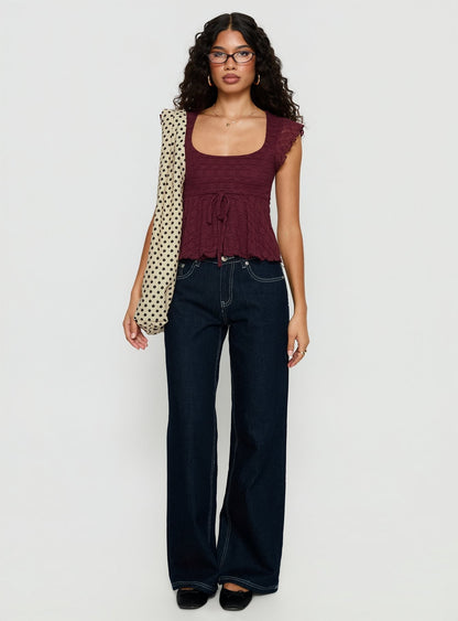 Auroraah Frill Top Cherry