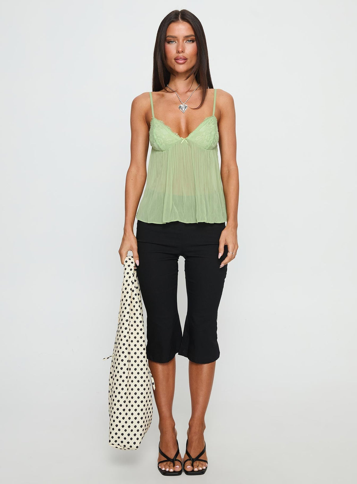 Zami Pleat Top Green