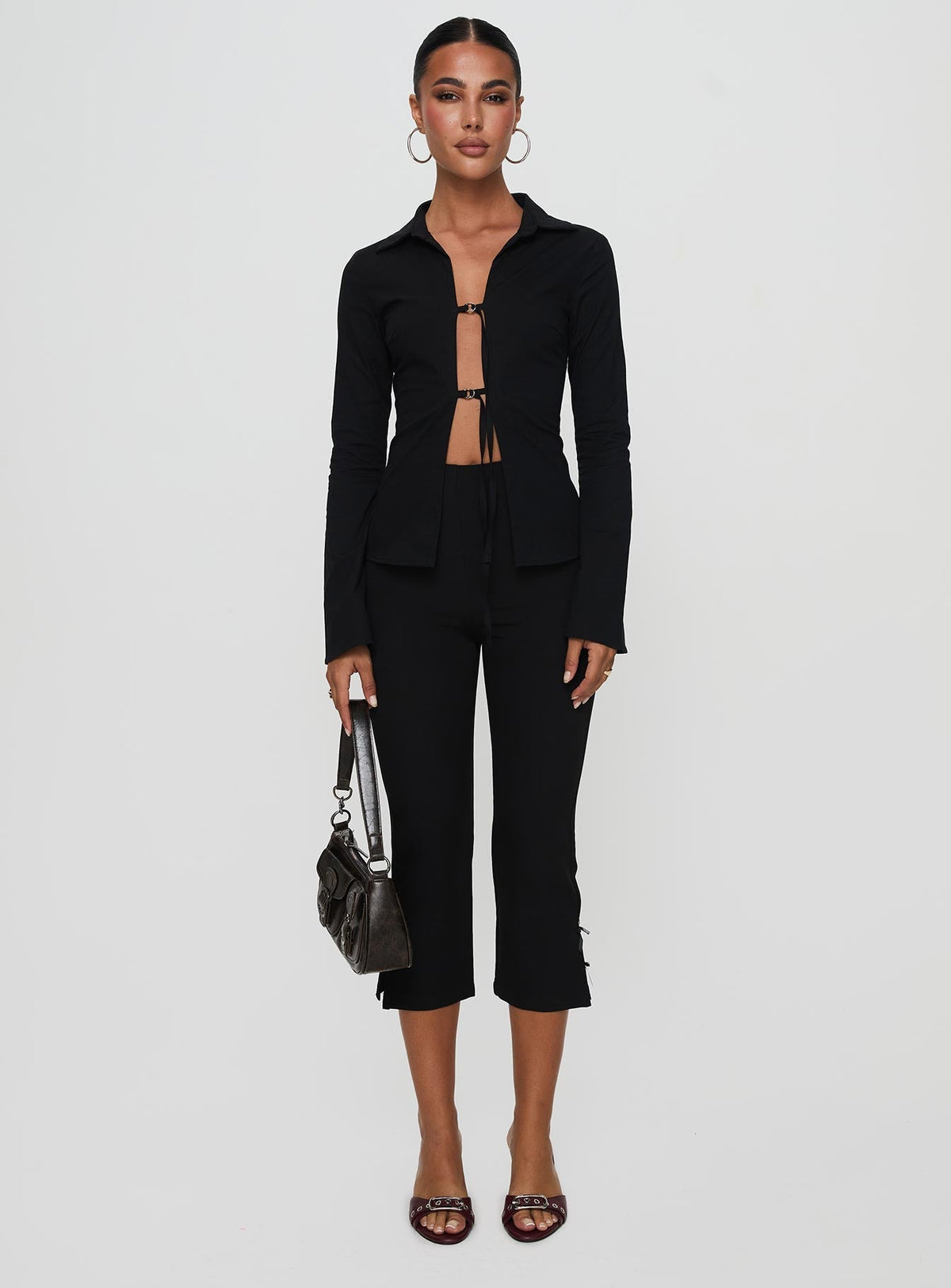 Nataline Long Sleeve Top Black