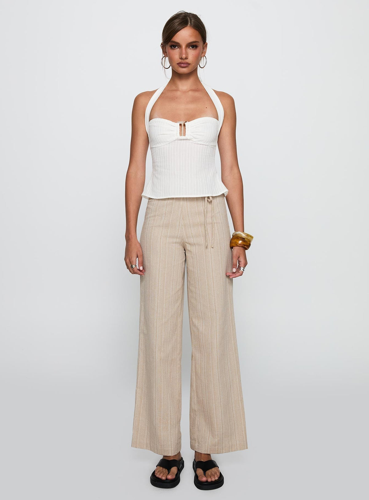 Isabetta Halter Top White