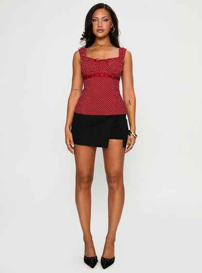 Garconne Top Red Polka Dot