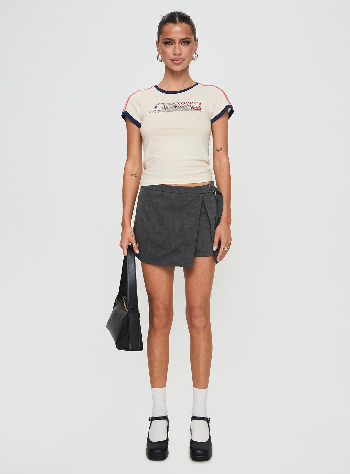 Snoopy Tennis Club Tee White