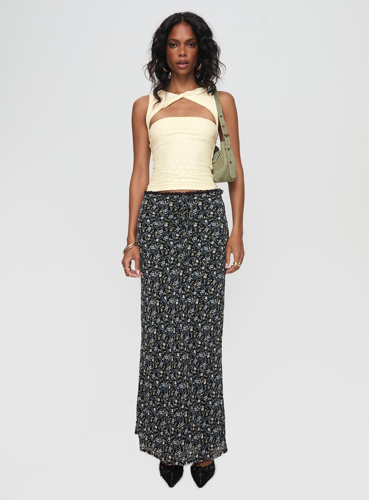 Martiney Twisted Tank Top Yellow