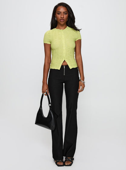 Suzu Textured Top Green