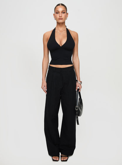 Whimsy Halter Top Black