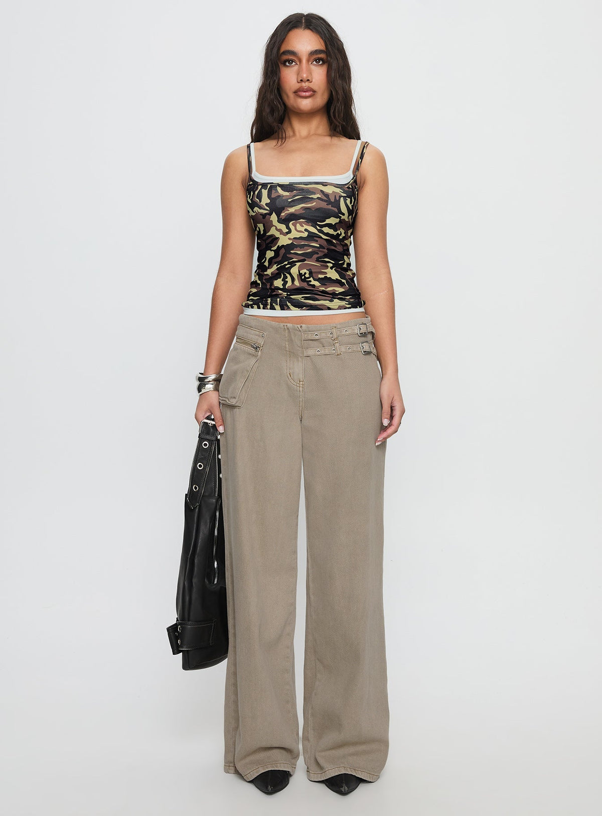 No Rules Layered Cami Top Camouflage