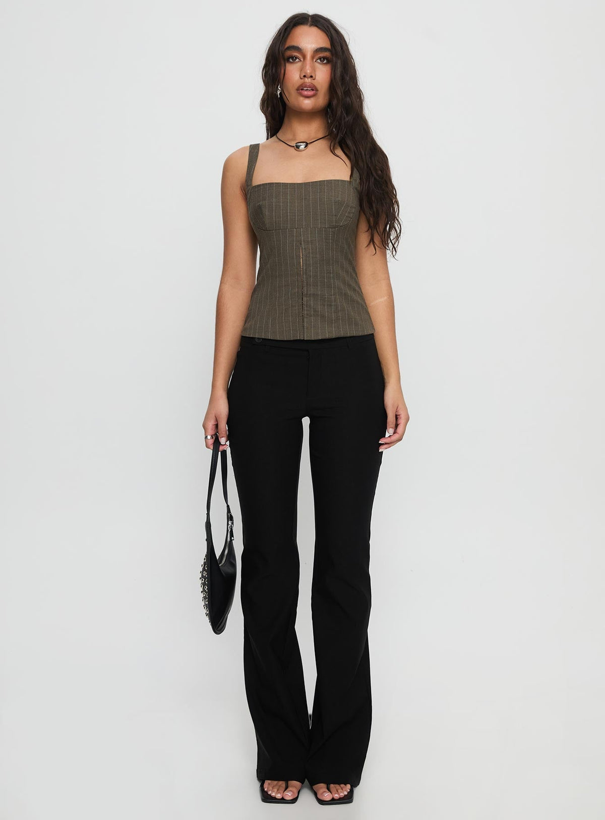 Nylen Tailored Suiting Top Brown Pinstripe