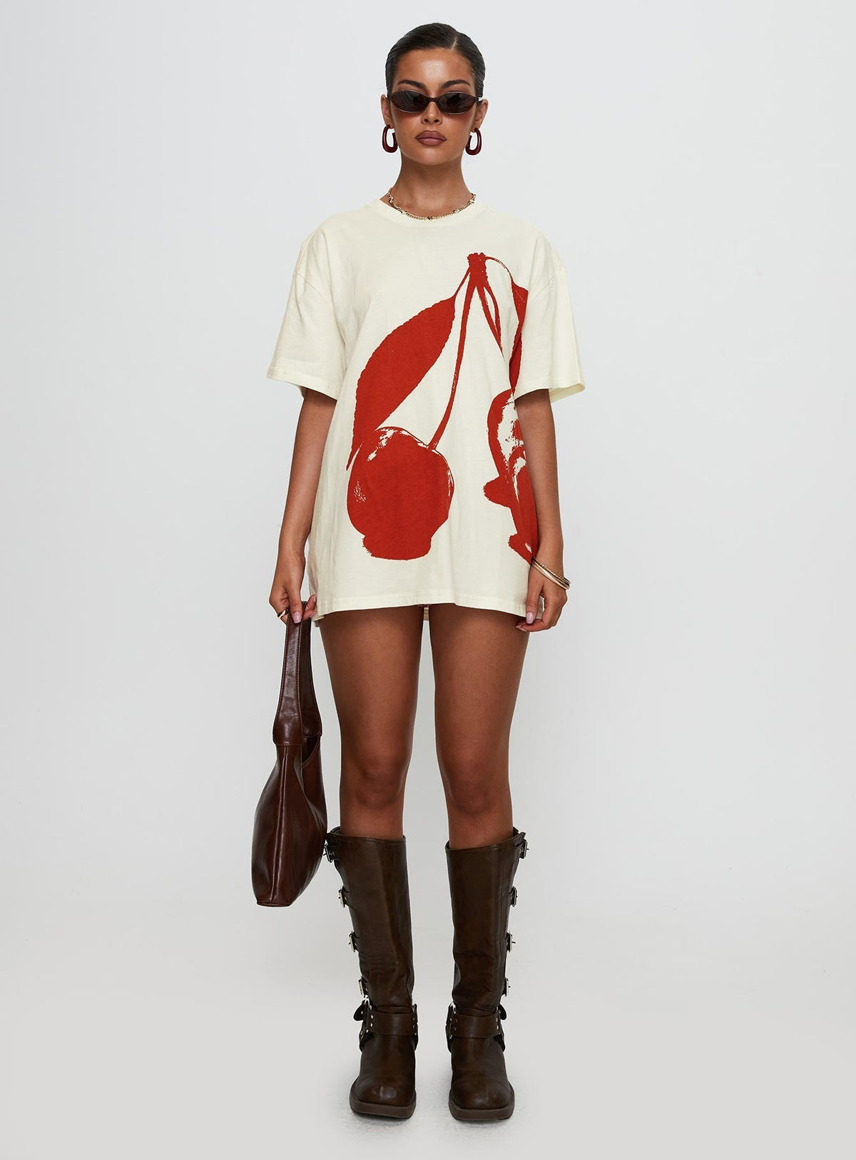Cherrie Amore Oversized Tee White