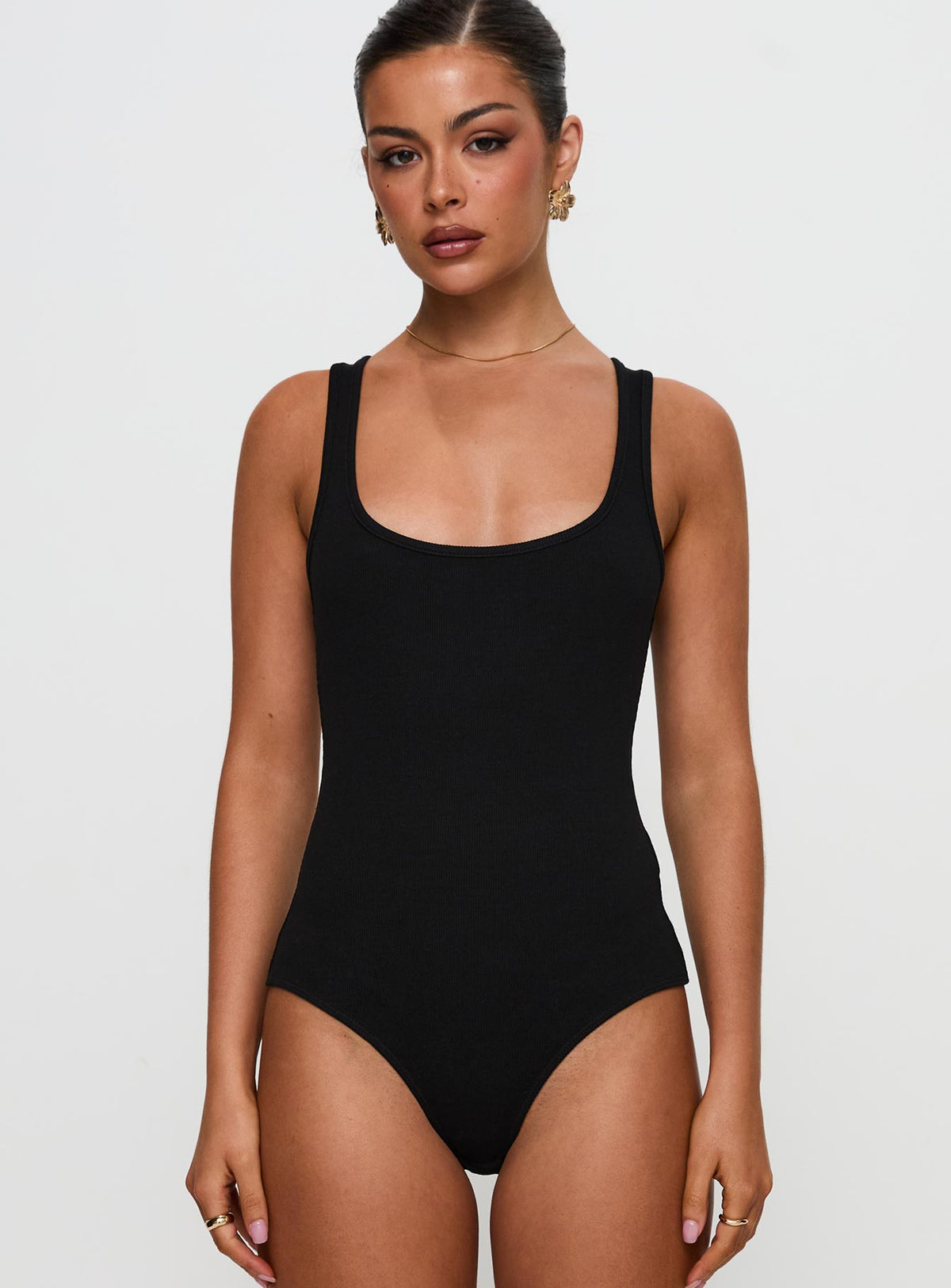 Baseline Rib Bodysuit Black
