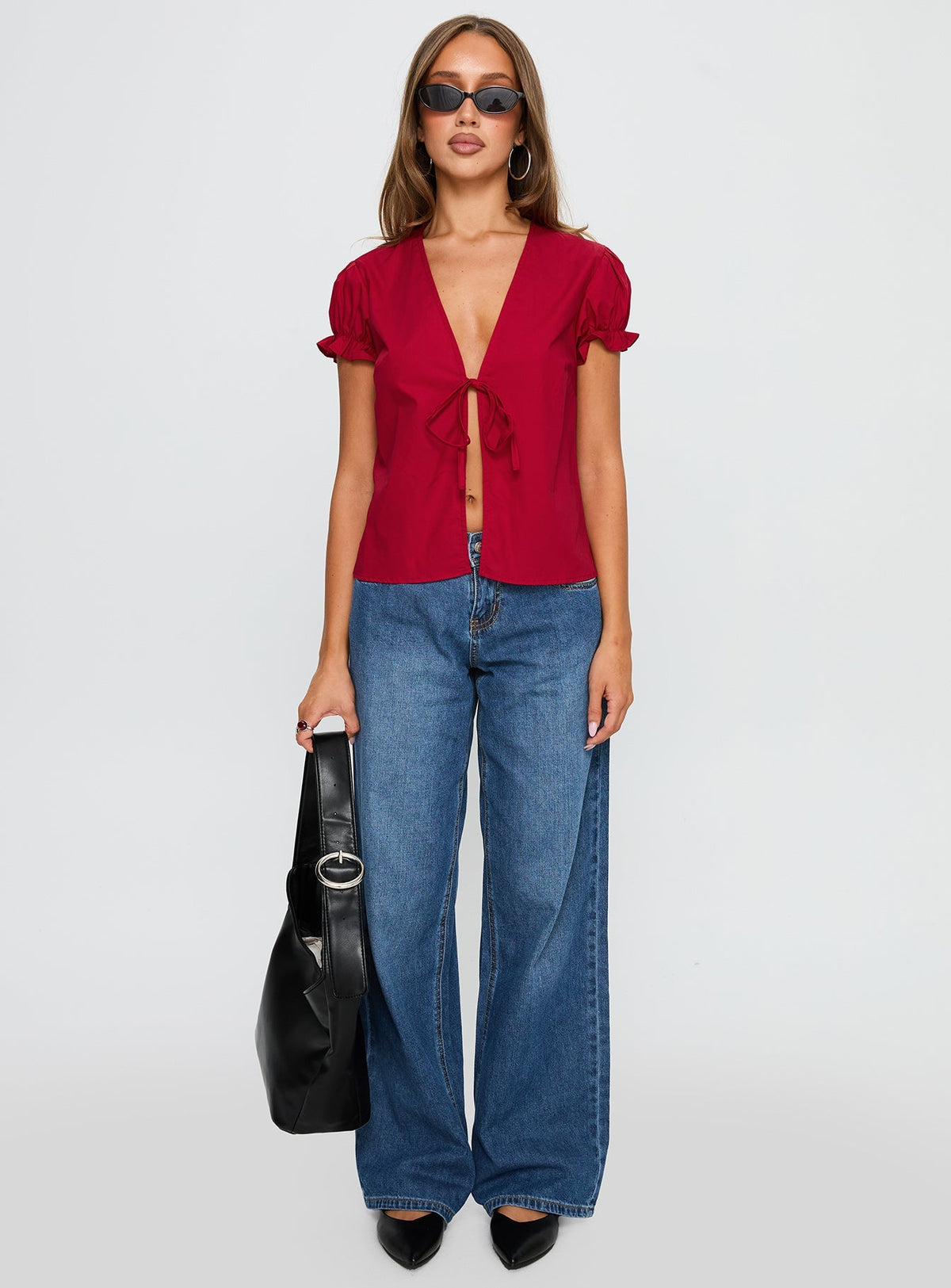 Starstruck Tie Up Top Red