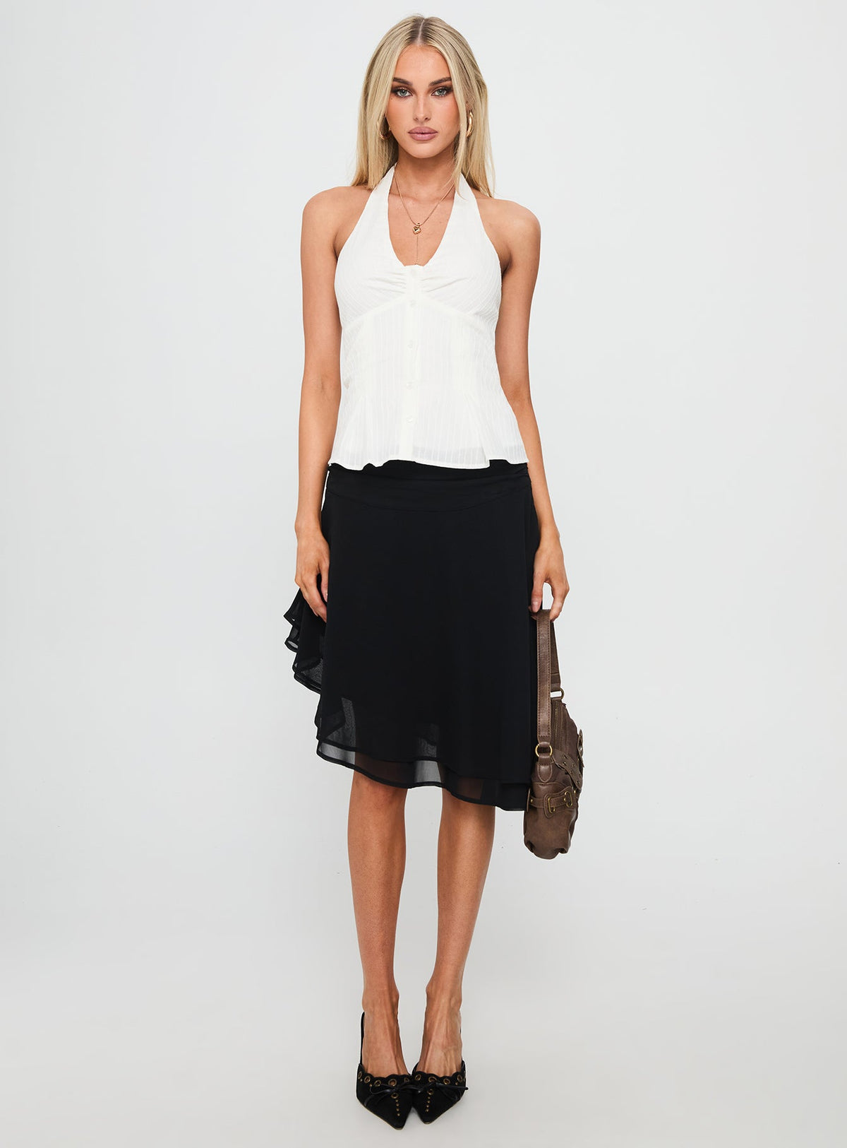 Life Goes By Sleeveless Top White