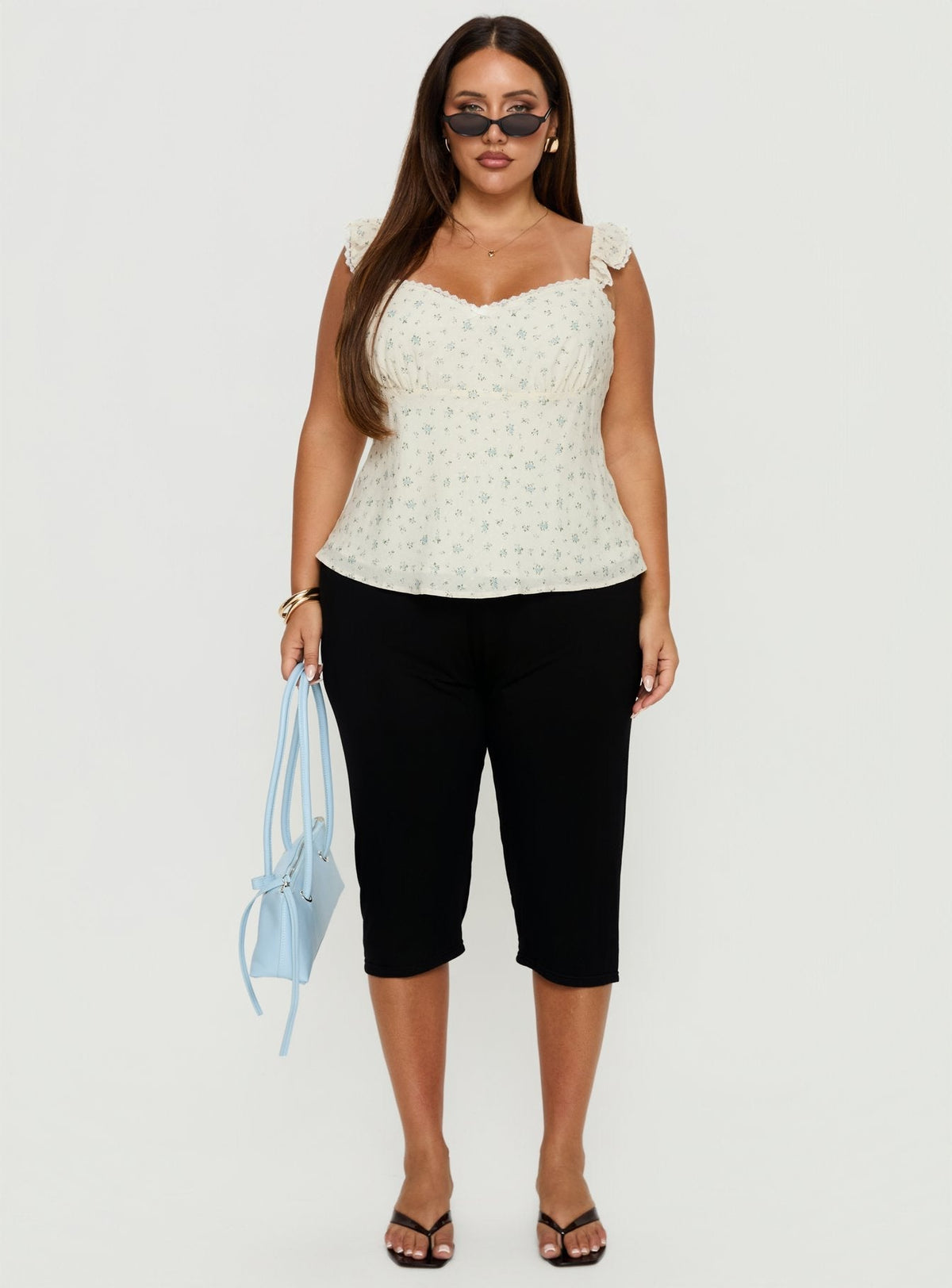 Madaleine Top Floral Curve