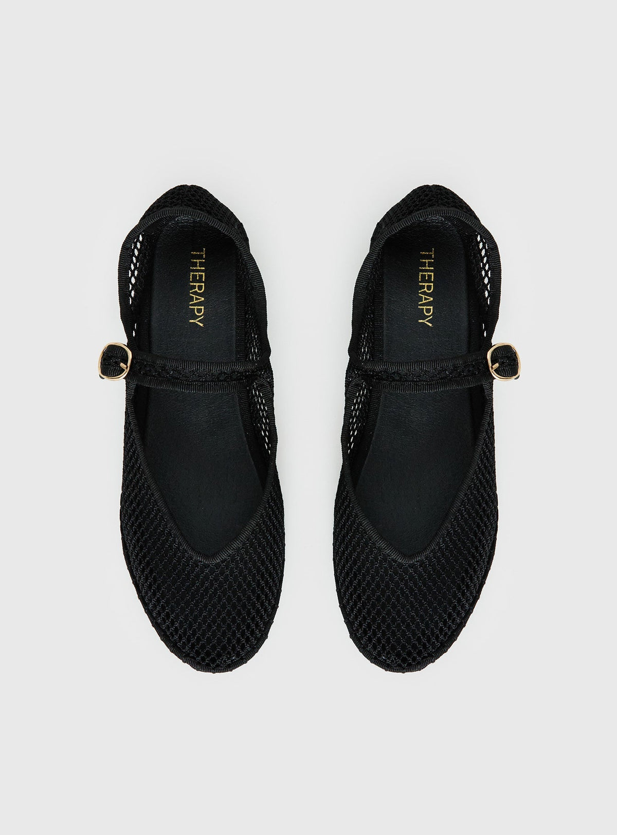 Therapy Alicante Mesh Ballet Flats Black